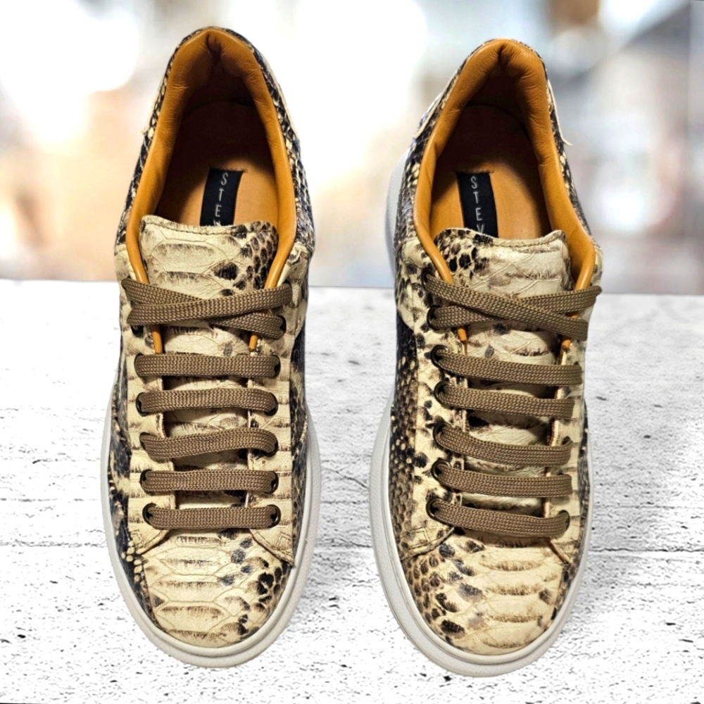 STEVEN by STEVE MADDEN Women's Snakeskin Print Sneakers size U.S. 8.5 euro 39 - Picture 2 of 15